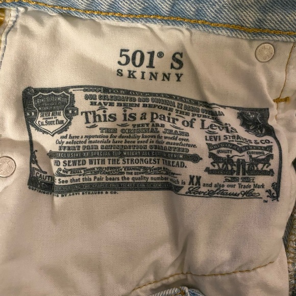 Levi's Blue Skinny Jeans - Picture 7 of 8